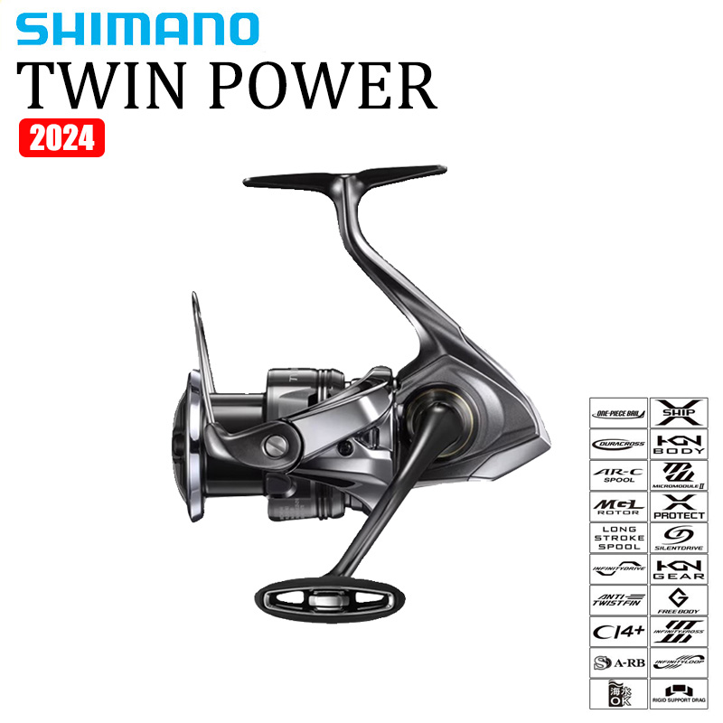 Shimano Reel Sienna - รอกตกปลา SHIMANO 2024 TWINPOWER Seawater Spinning
