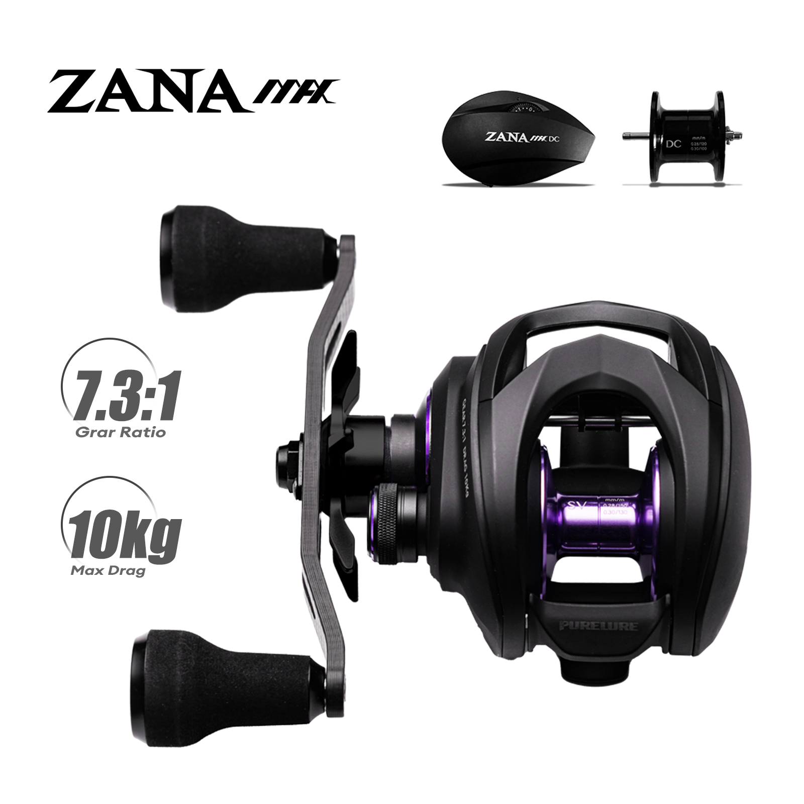 Daiwa Reel Bg - รอกเบทคาสติ้ง PURELURE ZANA MAX 10KG SV+DC