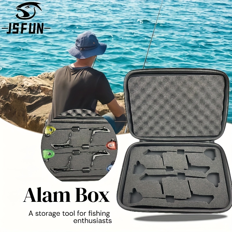Bite Alarm - กล่องเก็บอุปกรณ์ตกปลา JSFUN พร้อมแผ่นโฟม EVA สำหรับเก็บสัญญาณเตือนปลาติดเบ็ด สำหรับนักตกปลา