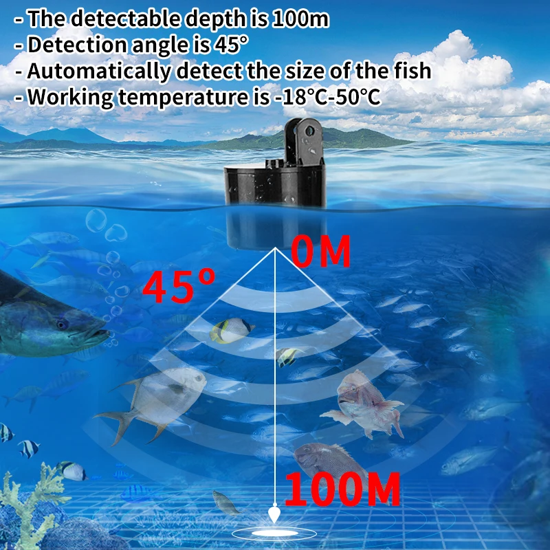 นาฬิกาปลุก 100M แบบพกพา SONAR  - Fish Finder Portable บทวิจารณ์และราคา