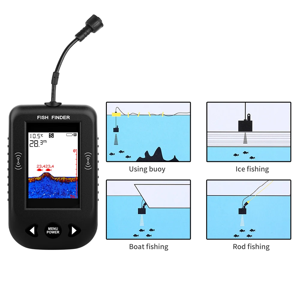นาฬิกาปลุก 100M แบบพกพา SONAR  - Fish Finder Portable บทวิจารณ์และราคา