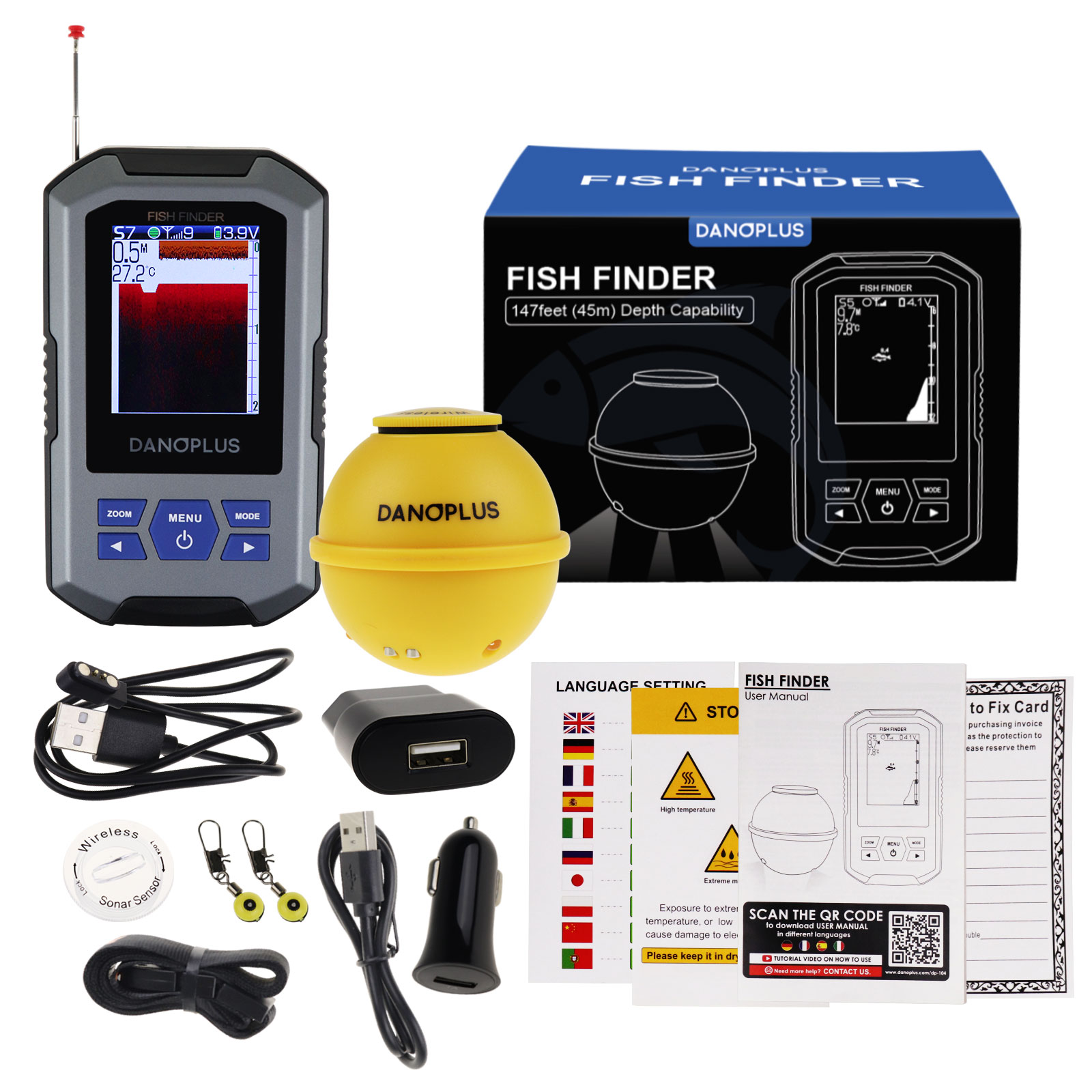 เครื่องหาปลาไร้สาย โซนาร์เซ็นเ - Fish Finder บทวิจารณ์และราคา