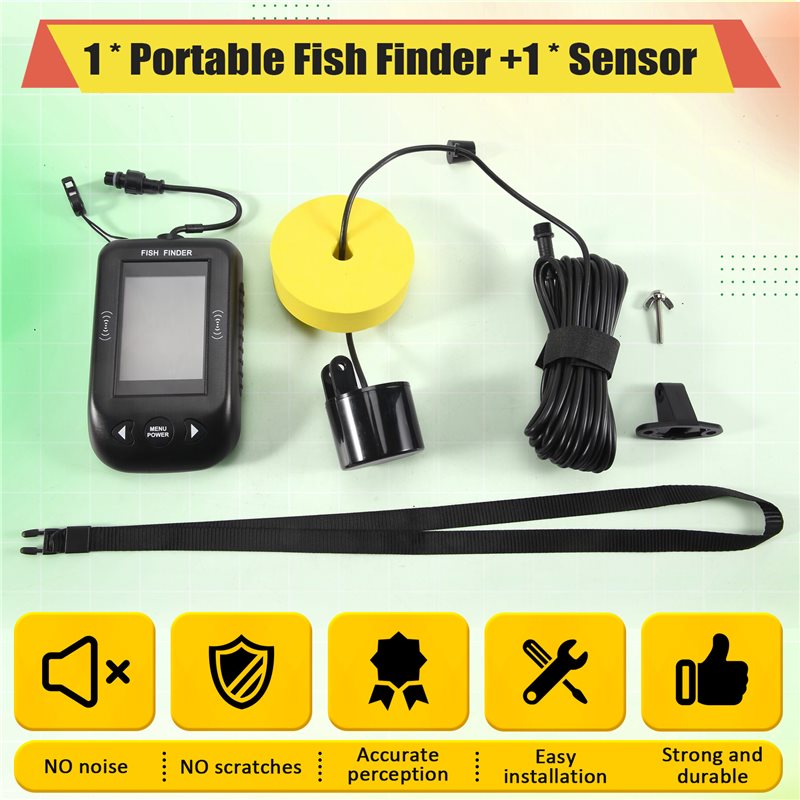 เครื่องหาปลาแบบพกพา ABKV พร้อม - Fish Finder Portable บทวิจารณ์และราคา