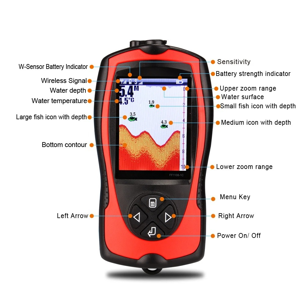 เครื่องหาปลาแบบมีสาย หน้าจอสีภ - Fish Finder บทวิจารณ์และราคา