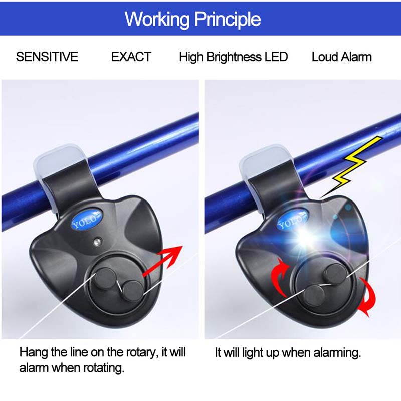 ตกปลา Rod Bite ALARM ไฟ LED ปล - Fish Alarm บทวิจารณ์และราคา