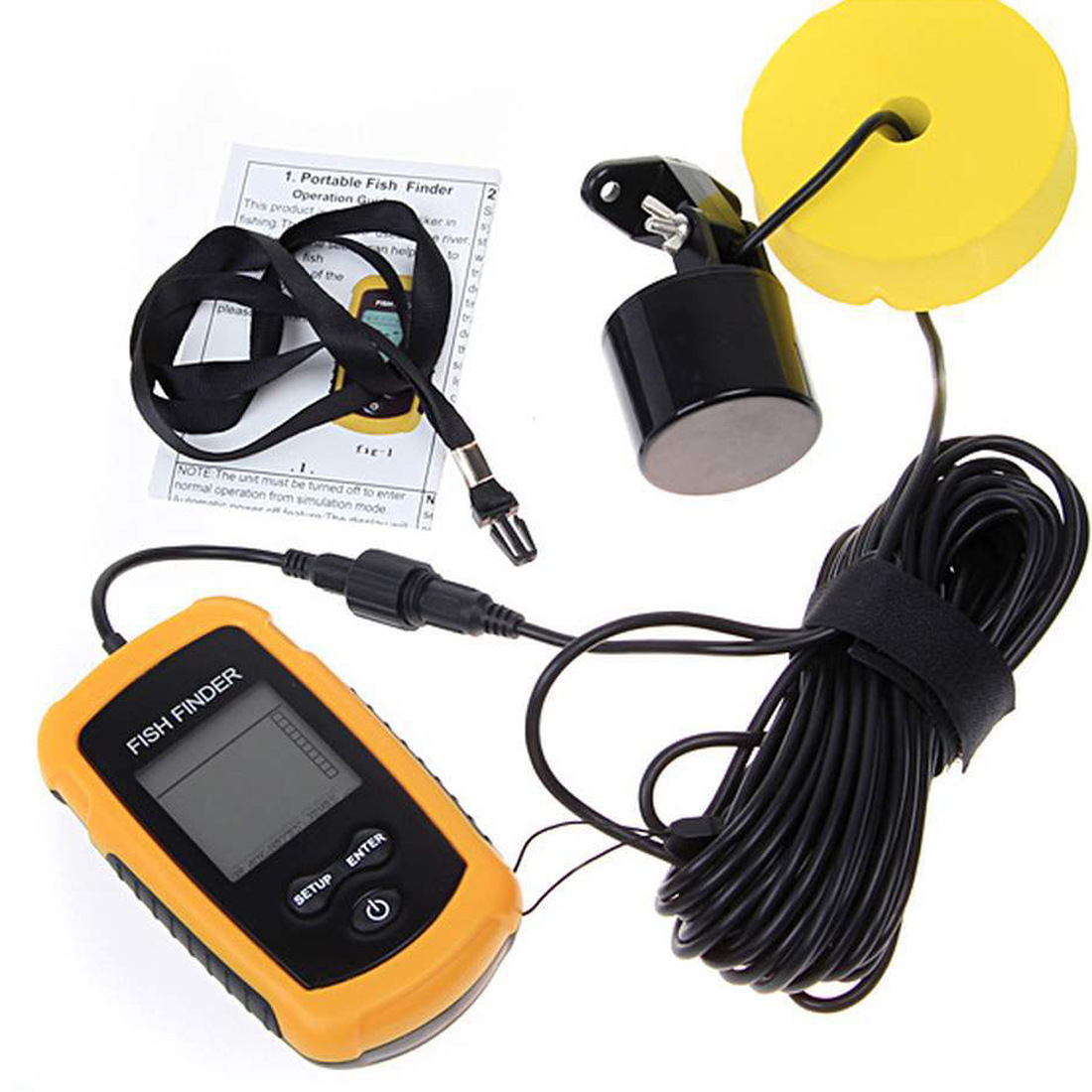เครื่องตรวจจับปลาแบบพกพา 100 เ - Fish Finder Portable บทวิจารณ์และราคา