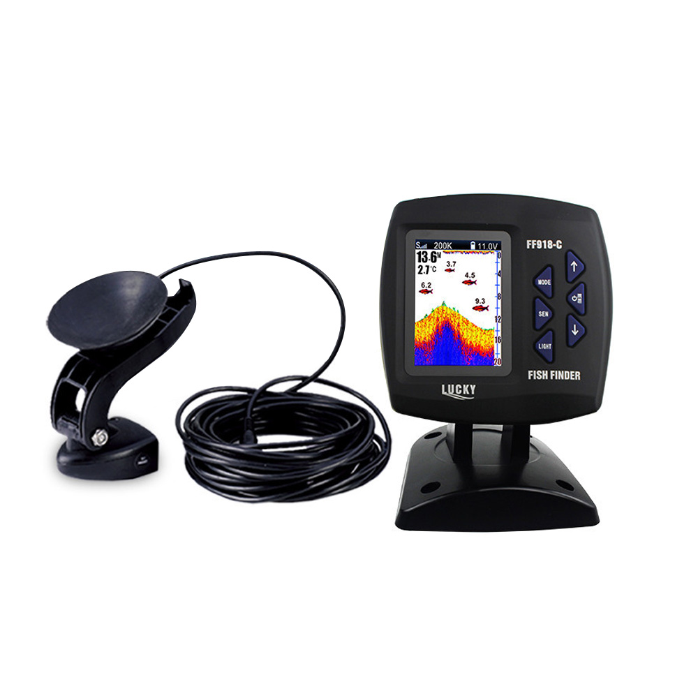 หน้าจอสี FF918-C100DS แบบมีสาย - Fish Finder Transducer บทวิจารณ์และราคา