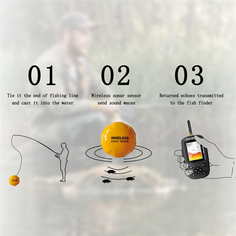 เครื่องหาปลาแบบพกพาไร้สายคุณภา - Fish Finder Portable บทวิจารณ์และราคา