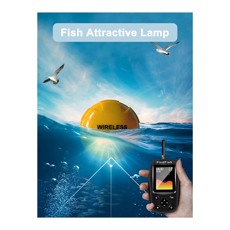 เครื่องหาปลาแบบพกพาไร้สายคุณภา - Fish Finder Portable บทวิจารณ์และราคา